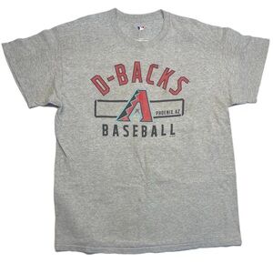 Arizona Diamond Backs baseball grey and red t shirt
